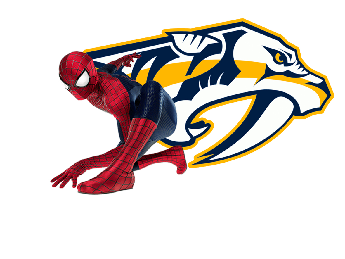 Nashville Predators Spider Man Logo vinyl decal